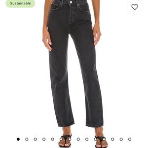 Agolde Black Tea 90s Pinch Waist Denim